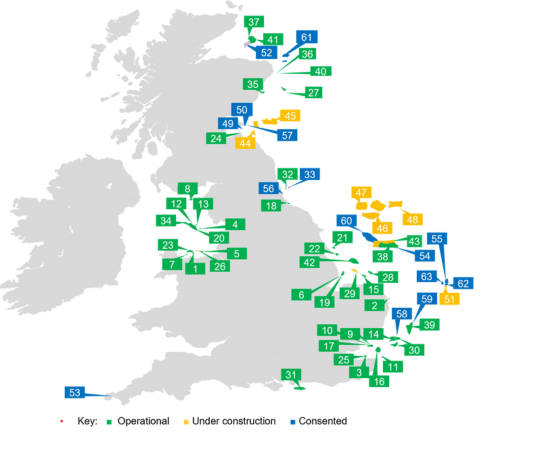 UK OSW map