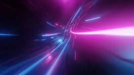 Abstract neon-lights-into-digital-technology-tunnel