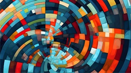 Abstract segmentation art background