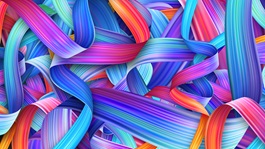 Diversity concept with colorful ribbons intertwined