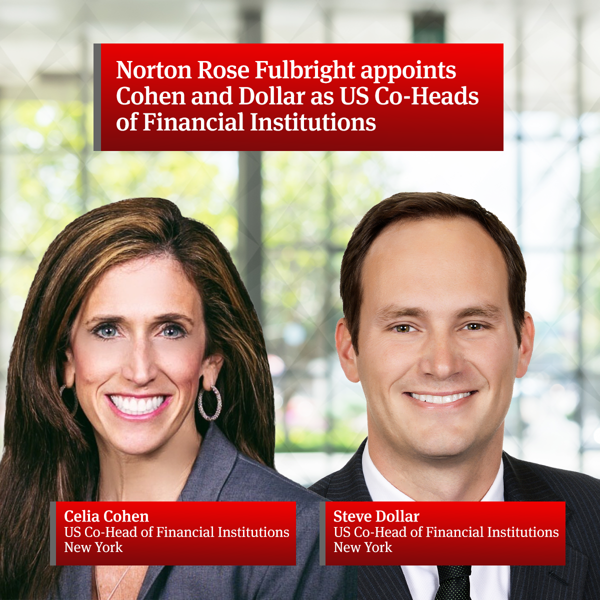 Norton Rose Fulbright Appoints Cohen And Dollar As US Co-Heads Of ...