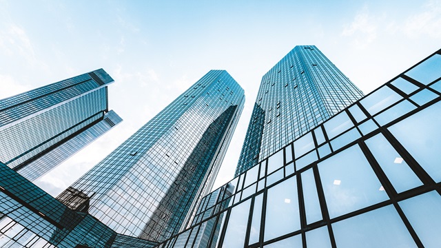 Skyscrapers buildings blue