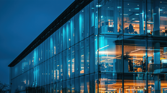 Office building at night